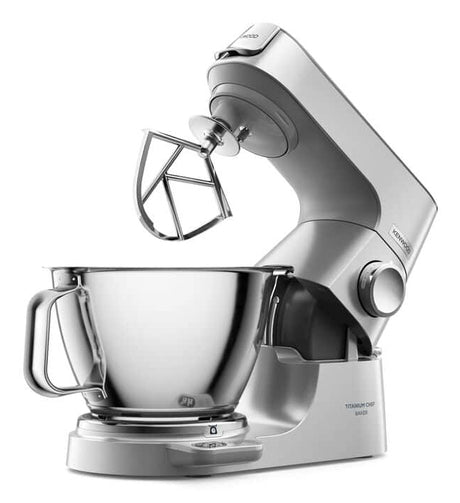 KENWOOD KVC85.124.SI - Robot pâtissier Titanium Chef Baker - 2 bols en inox 3,5L et 5L - Balance intégrée 6kg - Blender 1,8L -