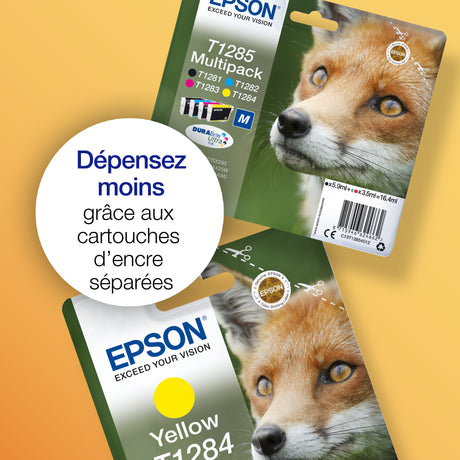 EPSON Multipack T1285 - Renard - Noir, Cyan, Magenta, Jaune (C13T12854012)