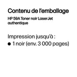 HP 59A Cartouche de toner noir LaserJet authentique (CF259A) pour LaserJet Pro M304/M404/MFP M428