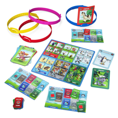 Devine Tete Pat Patrouille, Jeu de Société, Bandeaux et Devinettes, Version Française, Jeu Enfant des 4 ans