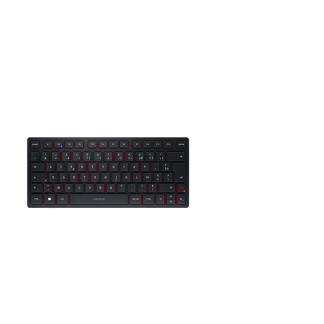 Clavier compact 2,4 GHz, Bluetooth 5.0 et filaire - CHERRY KW 9200 MINI - Rechargeable - Noir