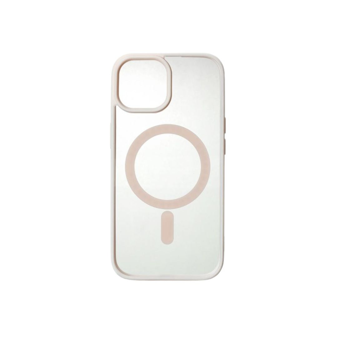 We Coque de protection RUBBER APPLE IPHONE 15 - Dos transparent contour rose - C