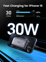 Batterie externe Slim - UGREEN - 10,000 mAh - Gris