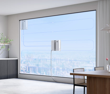 ECOVACS WINBOT Mini - Robot de Nettoyage de vitres - Design Compact - Double Buses avec pulvérisation ultrasonique