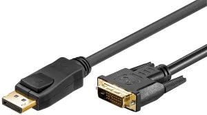 Céble DisplayPort vers DVI-D Goobay 2m M/M (Noir)