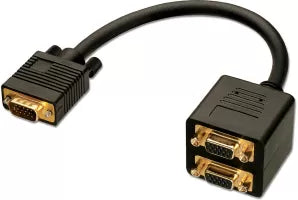 Cable Lindy VGA Male vers 2 x VGA femelle (Y - doubleur VGA)