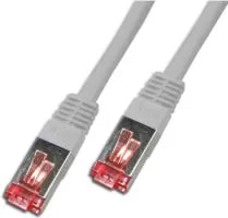 Céble/Cordon réseau RJ45 Catégorie 6 SSTP (S/FTP) Droit 2m (Gris)