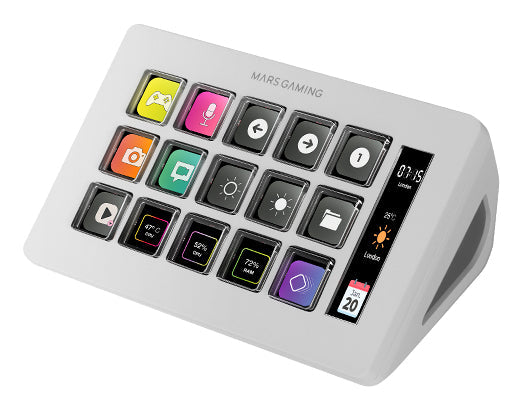 Console de streaming Mars Gaming Stream Deck Slim MSD-One (Blanc)