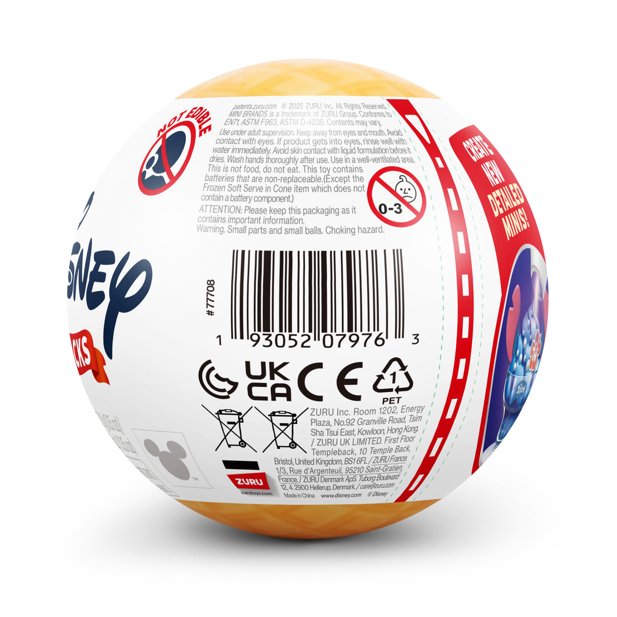 Capsule surprise - Figurine - ZURU - Mini Brands Create Disney Snacks - Modele aléatoire - Des 8 ans
