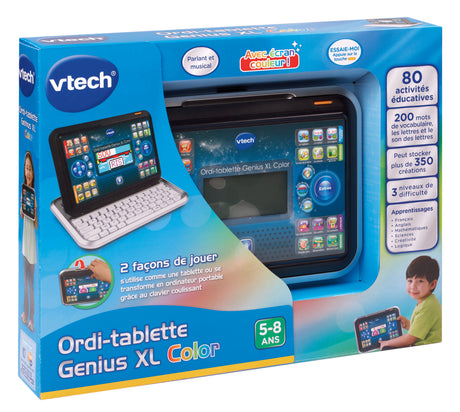 VTECH - Genius XL Color - Ordi-Tablette Enfant - Noir