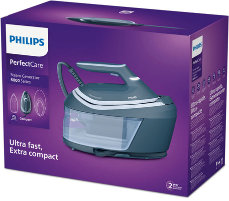 Centrale Vapeur - PHILIPS - PSG6042/20 - PerfectCare Compact Série 6000 - 8 bars - 1.8L - Bleu
