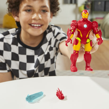 MixMashers Iron Man, figurine 12 cm personnalisable a mélanger et combiner avec accessoires, Marvel, des 4 ans