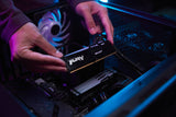 Kit Barrettes mémoire 32Go (2x16Go) DIMM DDR5 Kingston Fury Beast RGB  5600MHz CL40 (Noir)