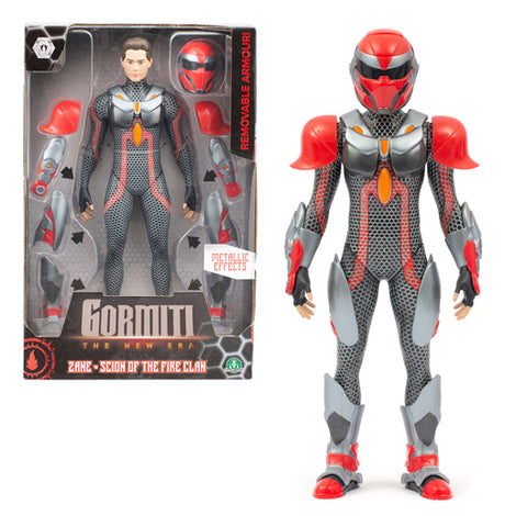 Figurine articulée - GORMITI - Scion avec armure Modele Feu - 27 cm - a partir de 4 ans - GRV034