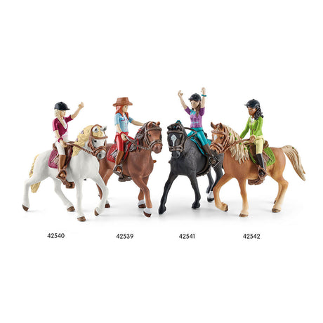Figurine Cavaliere Sofia et Blossom, coffret schleich avec 10 éléments inclus dont 1 cheval schleich andalou et sa cavaliere,