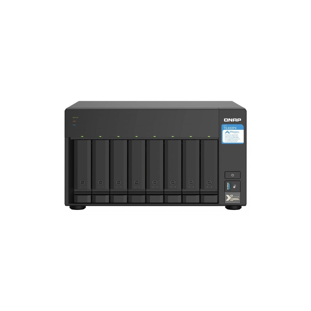 Serveur Nas Qnap TS-832PX-4G - AL-324 - 4 Go Ram - 512Mo Flash - 8x 2.5/3.5 SATA