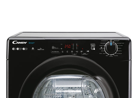 Seche-linge pompe a chaleur CANDY CSEH10A2DBEBX-47 Smart - 10 kg - Bac EasyCase - Connecté - Noir