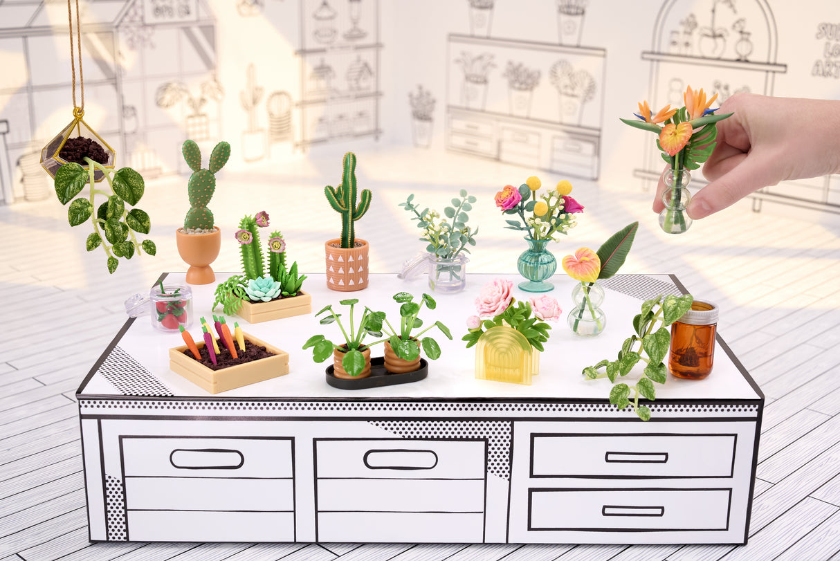 MGA Miniverse - Botanicals - Jeu Créatif - Mini plantes - Loisirs créatif et décoratif en résine - Non Comestible - 8 ans et plus