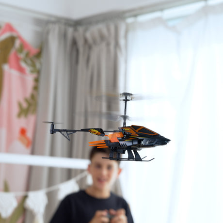Hélicoptere Télécommandé - FLYBOTIC - Helico Hover Blast - 23 cm - orange et noir - des 8 ans