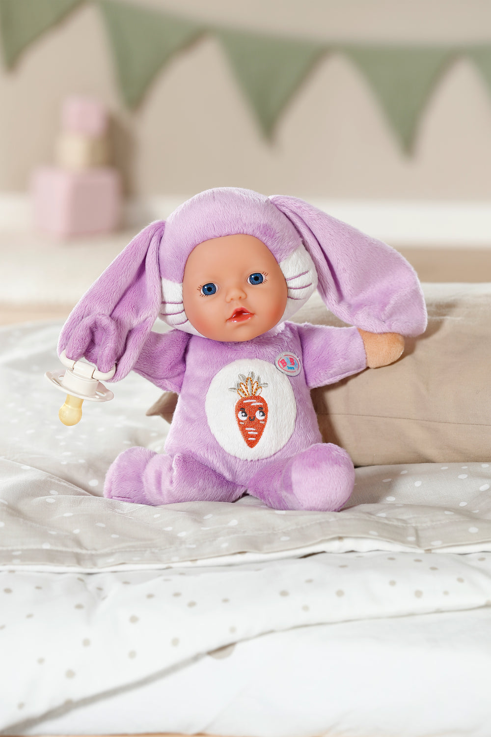Poupon - BABY BORN - Poupon Lapin - Petites oreilles douces et poches pour les doigts - 26 cm - Nouveau-né