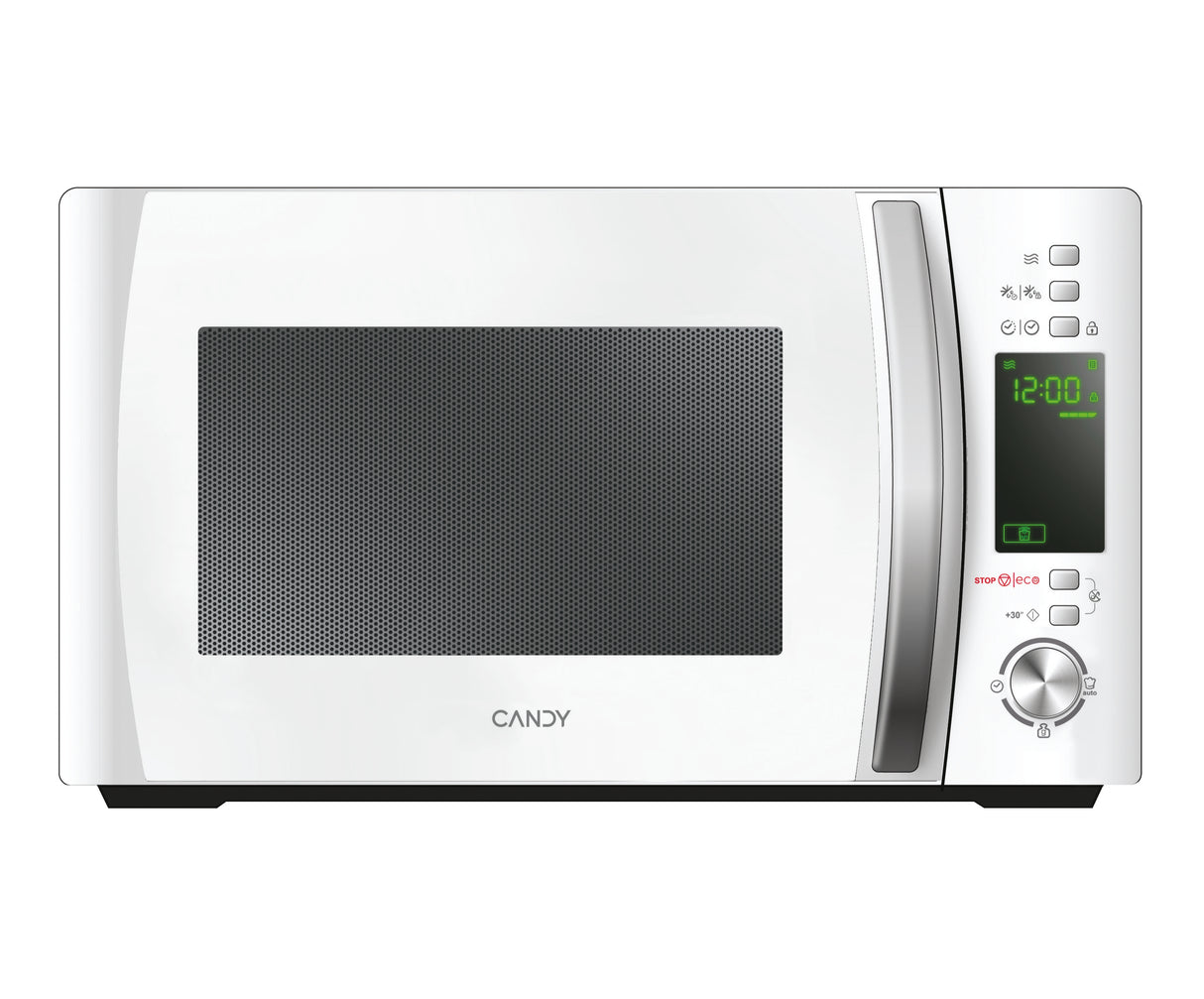 Micro-ondes CANDY Timeless CMXW20DW 700W 20L Digital Blanc - Fonction Décongélation - 5 Niveaux de Puissance - 10 Menus Auto