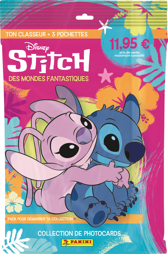 Pack de démarrage - PANINI - STITCH PHOTOCARDS - Classeur + 3 pochettes - 15 cartes
