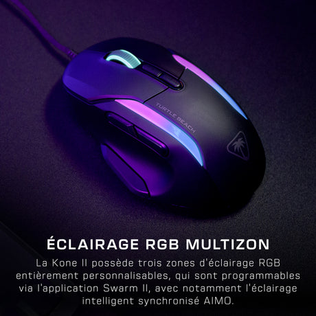 Souris gaming sans fil - Turtle Beach Kone™ II - Ultra légere - Noir, 26 000 DPI, 23 fonctions personnalisables