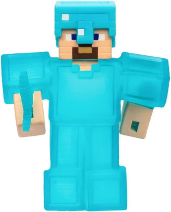 Figurine extensible - GOO JIT ZU - Minecraft Steeve - 11 cm - Texture élastique - Extensible 3x
