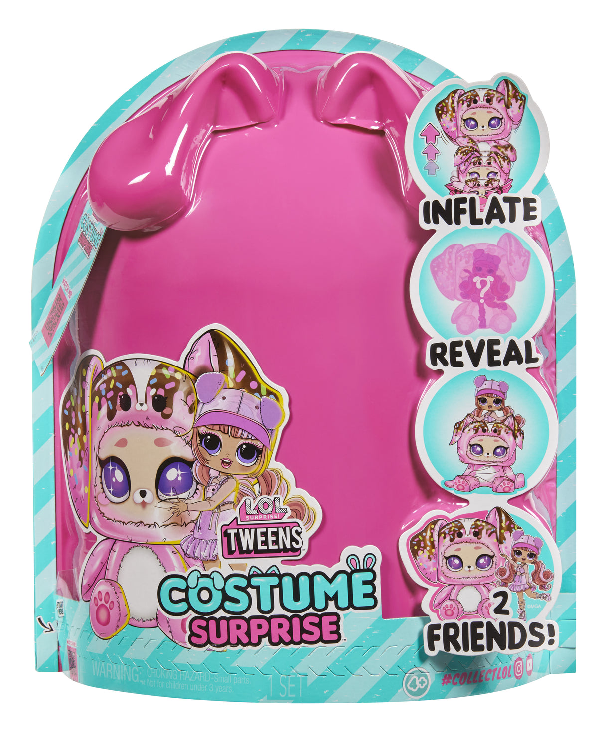 L.O.L. Surprise - Poupée Tweens Costume - Ali Dance - Poupée de 17cm + animal gonflable - Surprise a découvrir - 4 modeles a collect