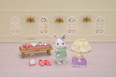Figurines miniatures - SYLVANIAN FAMILIES - 5647 - La valisette de mode et grande soeur Lapin neige