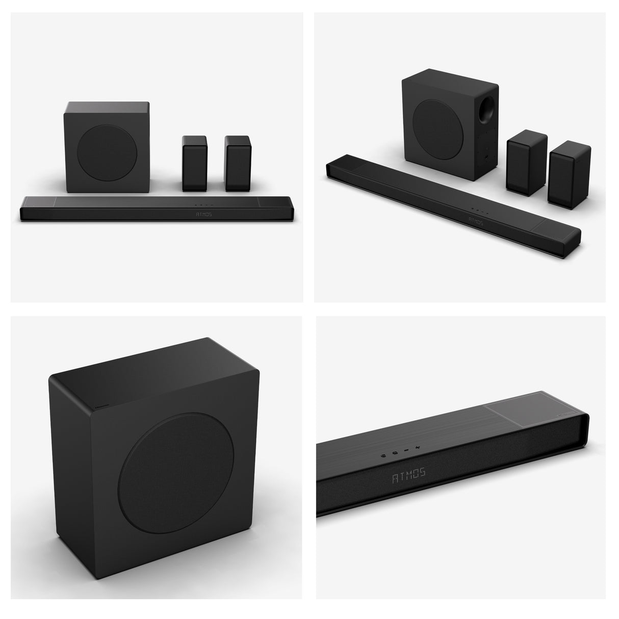 Barre de son - HISENSE - AX5140Q - 5.1.4 Canaux - Dolby Atmos & DTS:X - 520W - Caisson et enceintes arriere sans fil - HDMI eARC