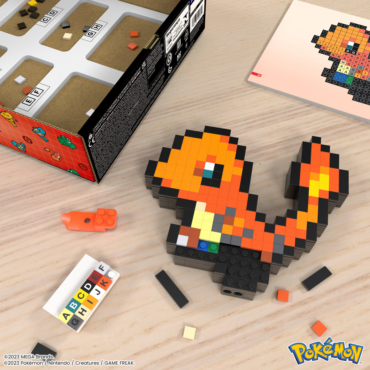 MEGA-Pok?mon-Salam?che-Coffret de construction r?tro 349 pi?ces - MEGA Pok?mon - HTH76