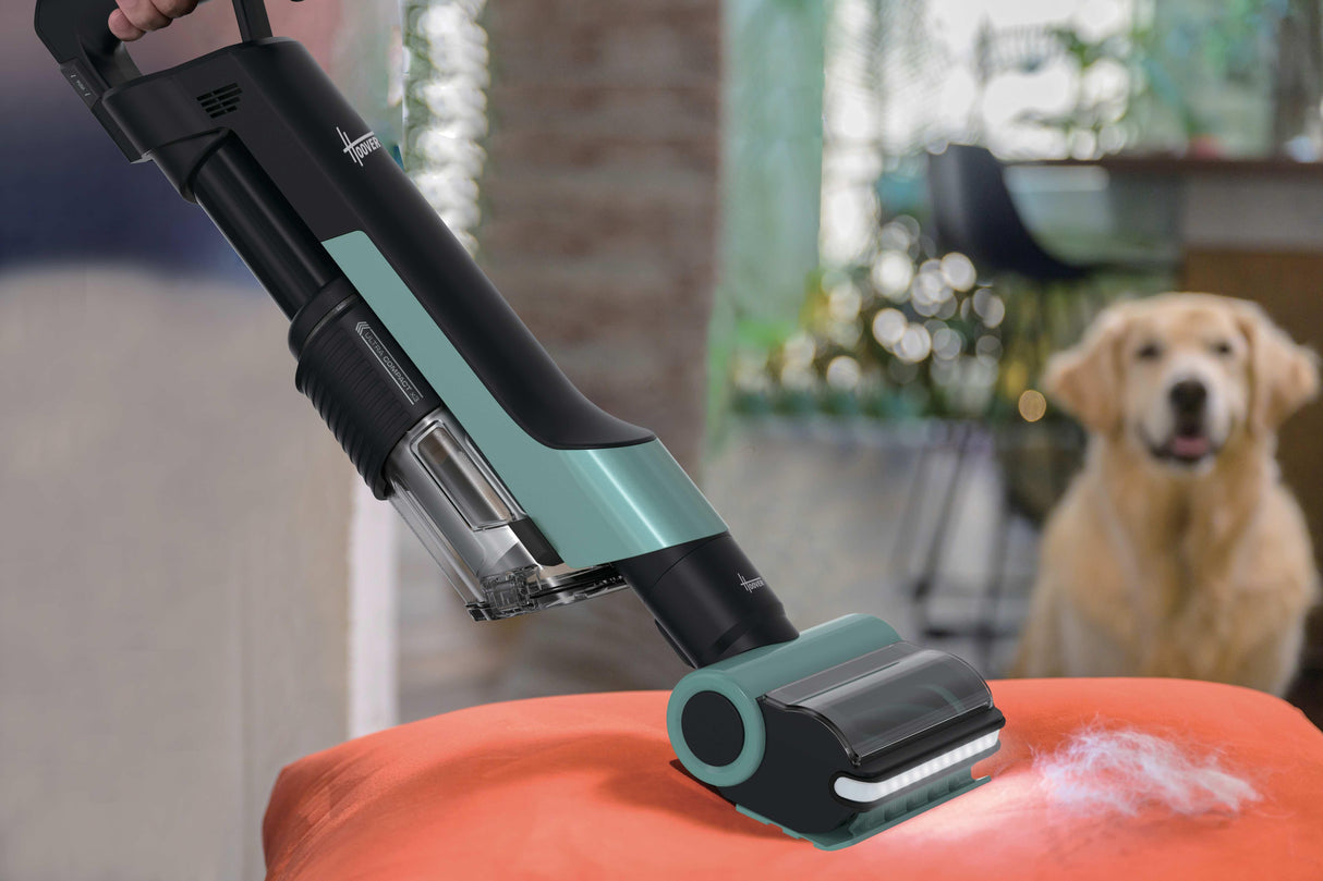 Aspirateur Balai sans Fil - HOOVER HF201P - Ultra-léger, Puissant 50AW, Turbobrosse Spécial Animaux, Technologie Ultra Compact x3