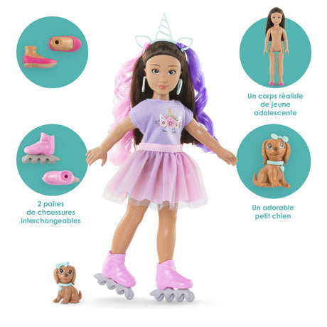 Poupée mannequin - COROLLE - Luna Licorne - 28 cm - 4 accessoires - Mixte