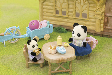 La fille panda, son vélo et sa remorque - Sylvanian Families - 5652