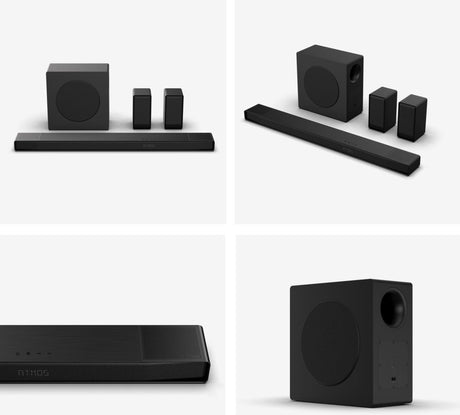 Barre de son - HISENSE - AX5140Q - 5.1.4 Canaux - Dolby Atmos & DTS:X - 520W - Caisson et enceintes arriere sans fil - HDMI eARC