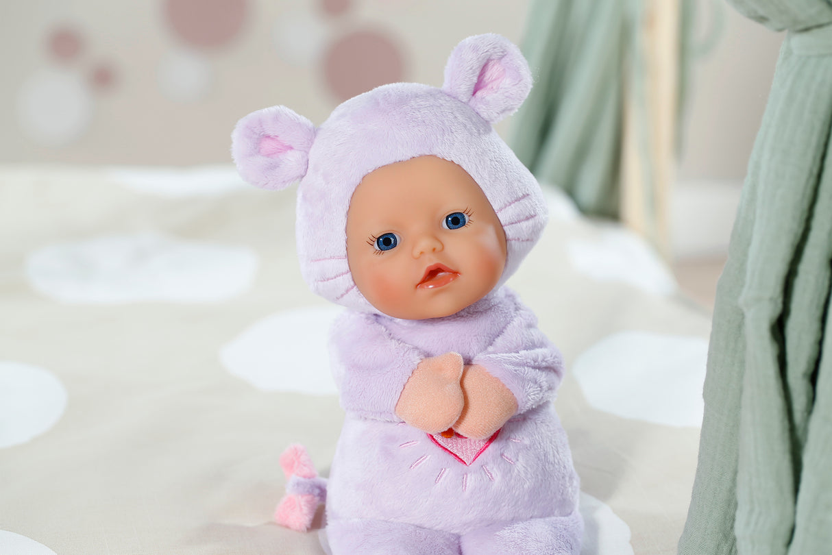 Poupon - BABY BORN - Poupon Souris - Petites oreilles douces et poches pour les doigts - 26 cm - Nouveau-né