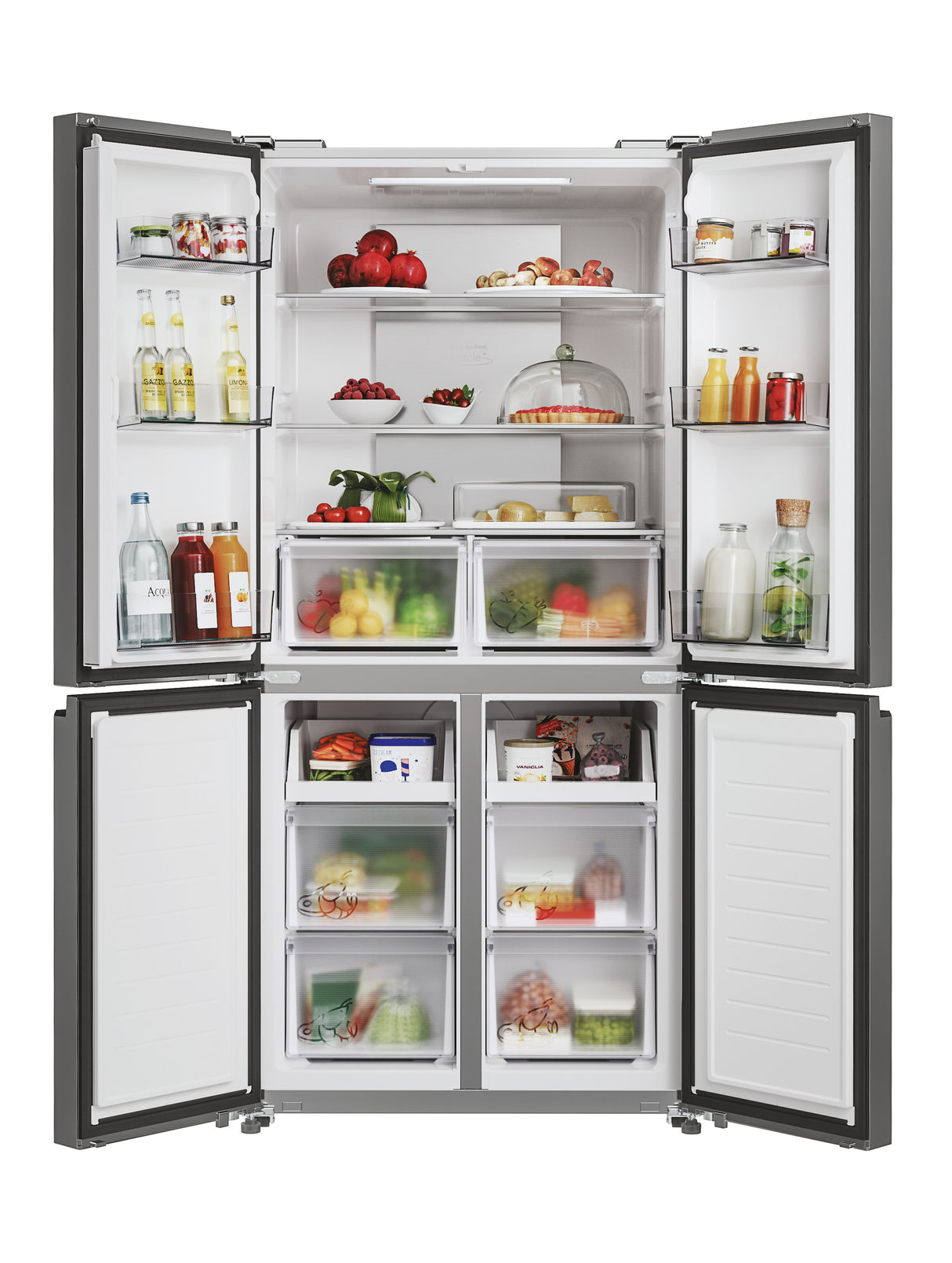 Réfrigérateur multi-portes - CANDY CFQQ5T817EPS - 467L (311L + 156L) - No Frost - Classe E - Silver