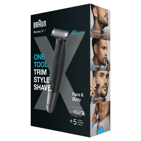 Braun - Tondeuse a Barbe Series X XT5100 -  Avec Rasoir Pour Le Corps Et Le Visage