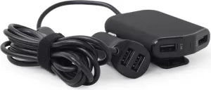 Chargeur Allume Cigare Gembird 4x USB-A 48W (Noir)