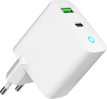 Chargeur secteur Gembird - 1x USB-C + 1x USB-A 18W (Blanc)
