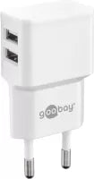 Chargeur secteur Goobay 2x ports USB-A 12W (Blanc)