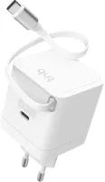 Chargeur secteur T'nB GaN 1x USB-C 65W avec cïÂ¿Â½ble (Blanc)