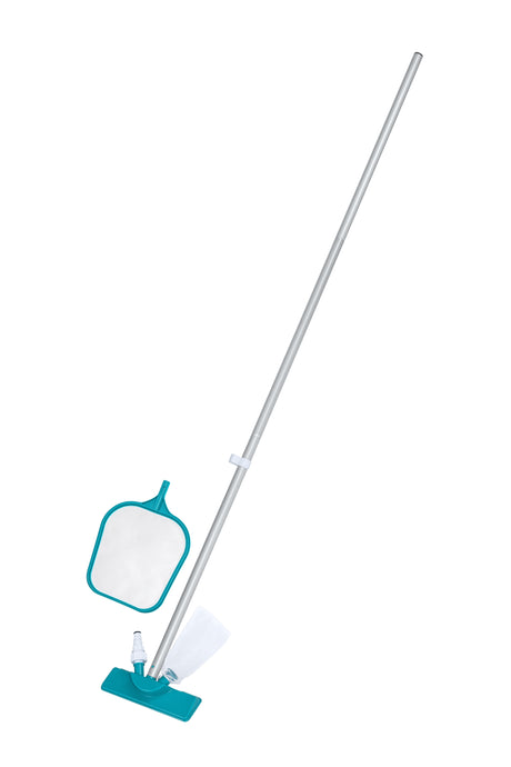 Kit de nettoyage piscine jusqu'a 3,96m - Bestway - Aquaclear - épuisette et tete d'aspirateur