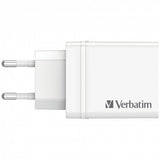Chargeur secteur Verbatim GaN 3x ports USB-A + 1x port USB-C 30W (Blanc)