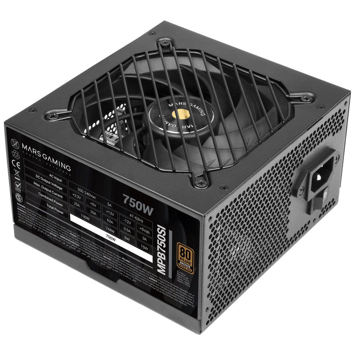 Alimentation ATX Mars Gaming MPB-SI - 750W (Noir)