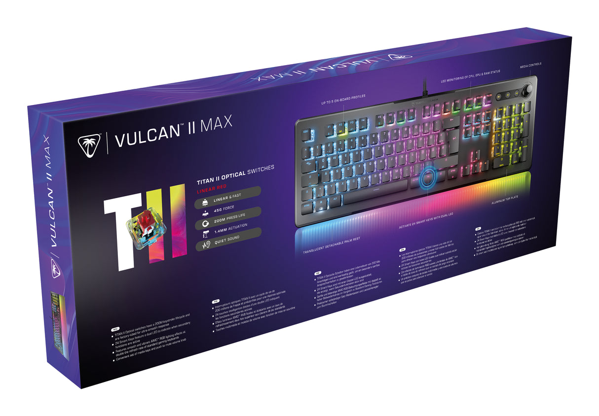 Clavier gaming PC optique et mécanique - TURTLE BEACH - Vulcan II Max - Noir