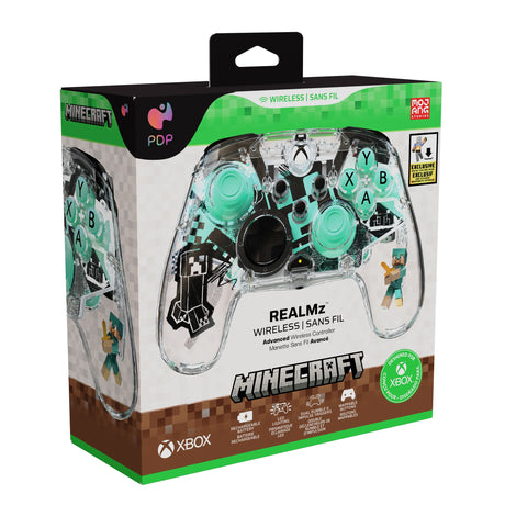 Manette de jeu - Xbox Series X|S, Xbox One et PC - Minecraft  : Diamond - Sans fil - PDP - Transparent