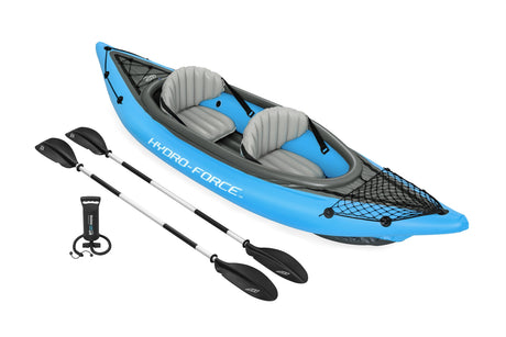 Kayak gonflable - BESTWAY - Cove Champion X2 Hydro-Force - 331x88cm - 2 places - 180kg max - 2 pagaies, 2 ailerons amovibles +