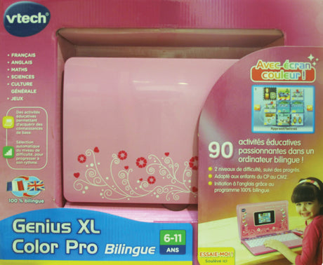 Ordinateur bilingue VTECH Genius XL Color Pro Rose - 6-11 ans